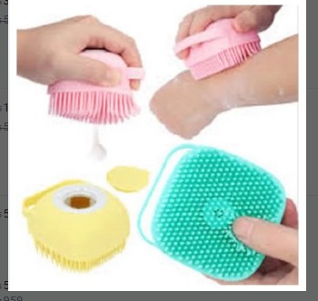Soft Silicone Massage Bath Brush Liquid Shower Gel Dispenser